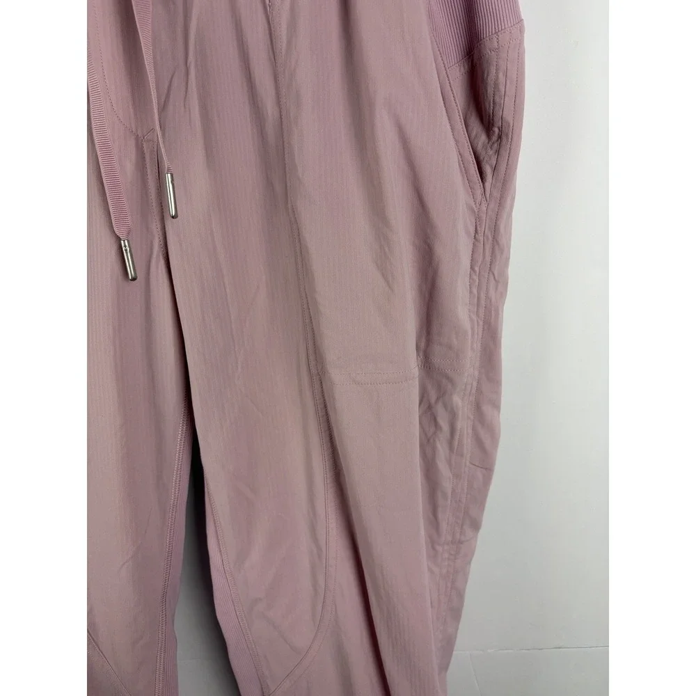 Lululemon Dance Studio Mid Rise Cropped Pant Pink Peony Size 6 Drawcord Hem